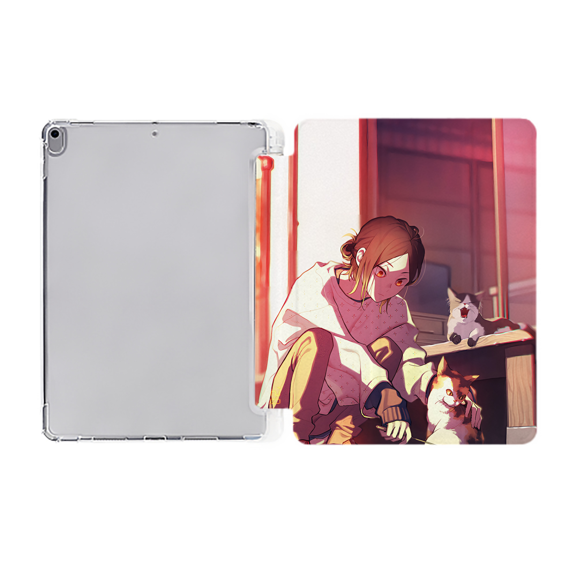 （画像用） ハイキュー!! Haikyu!! IPad ケース ペン収納付き 三つ折りスタンド PUレザー×シリコン 対応機種9.5/10.5/10.9インチ